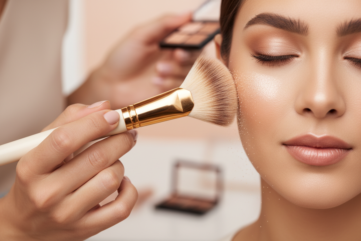 Highlighter aanbrengen voor een natuurlijke glow